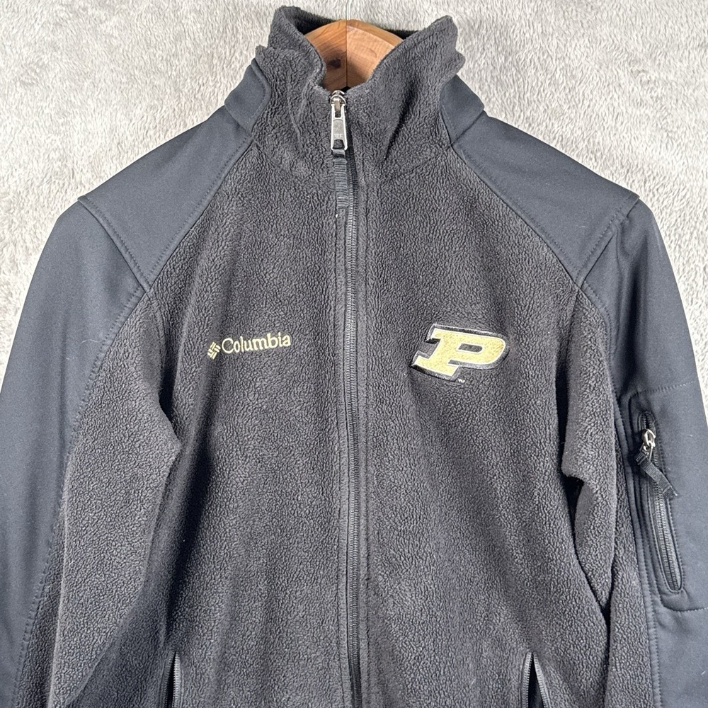 Purdue University Boilermakers Columbia Zip Up Jacket Women S Black Fleece NCAA - Picture 3 of 7